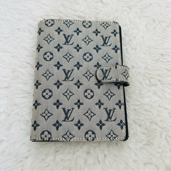 Louis Vuitton Handbags - Louis Vuitton Mini Lin Monogram Canvas Leather Agenda Memo Book Cover w/ LVnotes